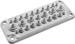 Membranplatte Spacial-SF 25KE TPE 214x88mm RAL7035 IP66