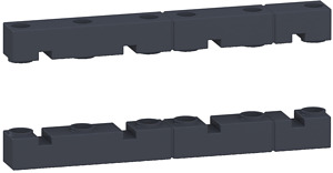 SAMMELSCHIENENTRAEGER ABST. 70 MM
