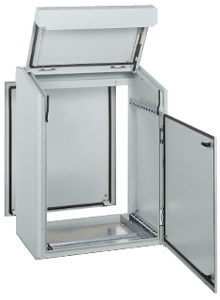Schaltpult 1025x1000x530mm modular lichtgrau