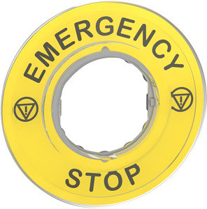 Unterlegschild emergency stop 3d