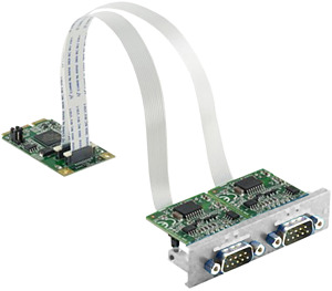 Schnittstelle Mini PCIe 2xRS232 gal vanisch getrennt für iPC