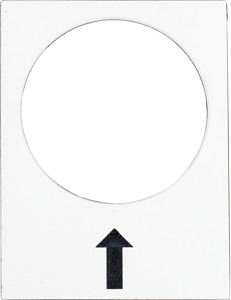 Symbolschild 30x40mm Rechts V1 (Katze) weiss