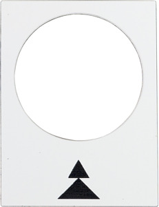 Symbolschild Katzfahrwerk rechts weiss