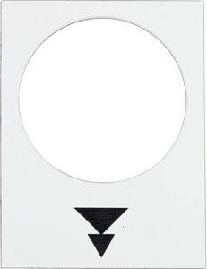 Symbolschild weiss Hubwerk heben