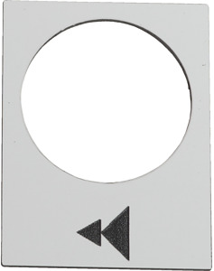 Symbolschild Katzfahrwerk Auf V1-V2 weiss