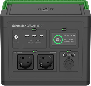 Schneider tragbare OffGrid Powerstation 500 230V 517Wh Lithium