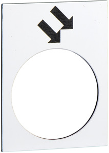 Symbolschild Katzfahrwerk rechts Vorwärts V2 weiss