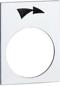 Symbolschild Drehwerk rechts weiss