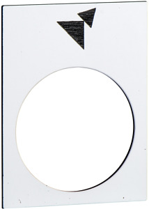 Symbolschild schwarz Fahrwerk rechts