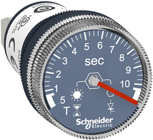 Timer/Zeitrelais für Fronteinbau 22 mm 100-240V ACDC 0,5s bis 10s