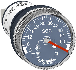 Timer/Zeitrelais für Fronteinbau 22 mm 24VDC 3s bis 60s