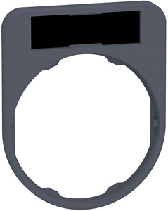 Schildträger 40x50mm, unbeschriftet schwarz/rot, für Harmony Flush 30mm, in