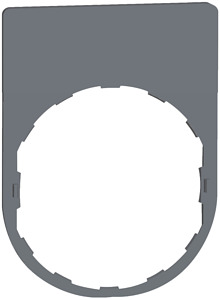 Schildträger 30x40mm, ohne Schild, unbeschriftet, für Harmony 22mm, in grau