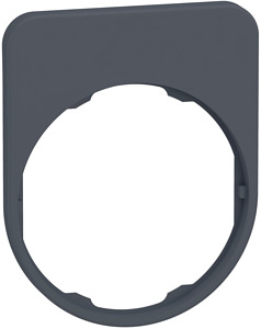 Schildträger 40x50mm, ohne Schild, unbeschriftet, für Harmony 30mm, in grau