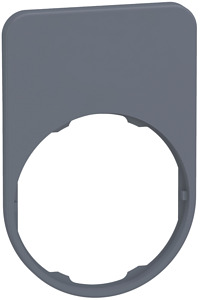 Schildträger 40x60mm, ohne Schild, unbeschriftet, für Harmony 30mm, in grau