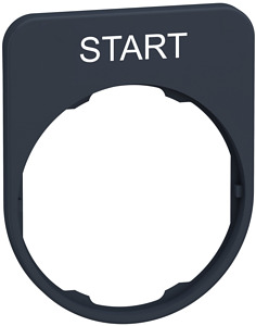 Schildträger 40x50mm, mit Beschrift ung START, für Harmony 30mm