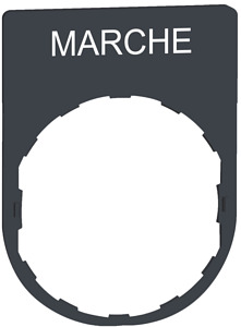 Schildträger 30x40mm, mit Beschrift ung MARCHE, für Harmony 22mm