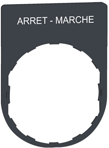 Schildträger 30x40mm, mit Beschrift ung ARRET-MARCHE, für Harmony 22mm
