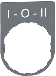 Schildträger 30x40mm, mit Beschrift ung I-0-II, für Harmony 22mm, in grau