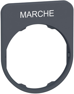 Schildträger 40x50mm, mit Beschrift ung MARCHE, für Harmony 30mm, in grau