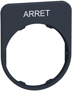 Schildträger 40x50mm, mit Beschrift ung ARRET, für Harmony 30mm