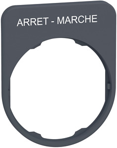 Schildträger 40x50mm, mit Beschrift ung ARRET-MARCHE, für Harmony 30mm, in g