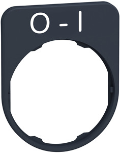 Schildträger 40x50mm, mit Beschrift ung 0-I, für Harmony 30mm