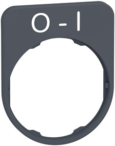Schildträger 40x50mm, mit Beschrift ung 0-I, für Harmony 30mm, in grau