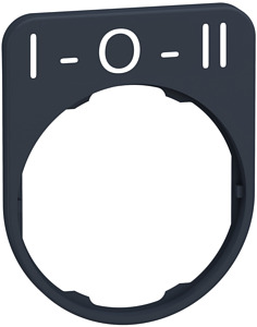 Schildträger 40x50mm, mit Beschrift ung I-0-II, für Harmony 30mm