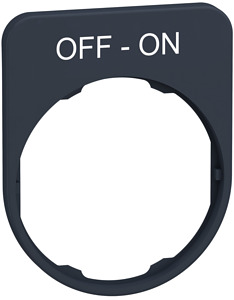 Schildträger 40x50mm, mit Beschrift ung OFF-ON, für Harmony 30mm