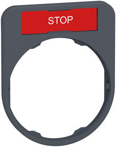 Schildträger 40x50mm, mit Schild ST OP, für Harmony 30mm, in grau