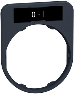 Schildträger 40x50mm, mit Schild 0- I, für Harmony 30mm