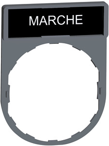 Schildträger 30x40mm, mit Schild MA RCHE, für Harmony 22mm, in grau
