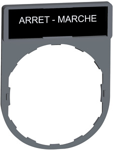 Schildträger 30x40mm, mit Schild AR RET-MARCHE, für Harmony 22mm, in grau