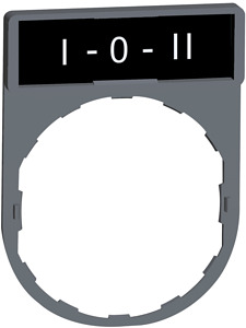 Schildträger 30x40mm, mit Schild I- 0-II, für Harmony 22mm, in grau