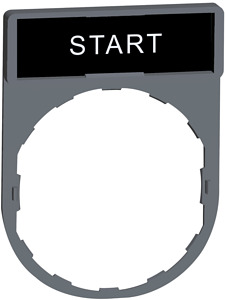 Schildträger 30x40mm, mit Schild ST ART, für Harmony 22mm, in grau