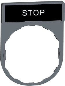 Schildträger 30x40mm, mit Schild ST OP, für Harmony 22mm, in grau