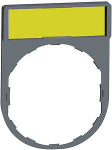 Schildträger 30x40mm, unbeschriftet weiß/gelb, für Harmony 22mm, in grau