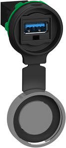 USB-Buchse, Harmony XB5, Kunststoff , 22mm, USB 3.0 Typ A, Steckverbinder, M