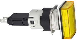 Leuchtmelder 24V D=16mm gelb Harmony XB6 rechteckig LED/Stecker IP65