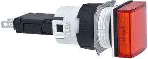 Leuchtmelder 24V D=16mm rot Harmony XB6 quadratisch LED/Stecker IP65