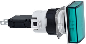 Leuchtmelder 24V D=16mm grün Harmony XB6 rechteckig LED/Stecker IP65