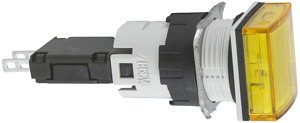 Leuchtmelder 24V D=16mm gelb Harmony XB6 quadratisch LED/Stecker IP65