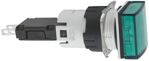 Leuchtmelder 24V D=16mm grün Harmony XB6 quadratisch LED/Stecker IP65