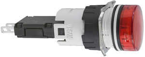 Leuchtmelder 24V D=16mm rot Harmony XB6 rund LED und Stecker IP65