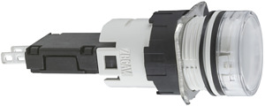 Leuchtmelder 24V D=16mm weiß Harmony XB6 rund LED und Stecker IP65