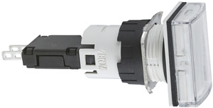 Leuchtmelder 24V D=16mm weiß Harmony XB6 rechteckig LED/Stecker IP65