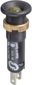 LED-Meldeleuchte 12V gelb d=8mm IP40 Frontring GS