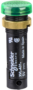 Meldeleuchte LED grün 24V GSd=12mm IP65