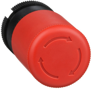 Pilztaste d=30mm rot mit Drehentriegelung